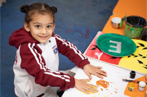 Student painting